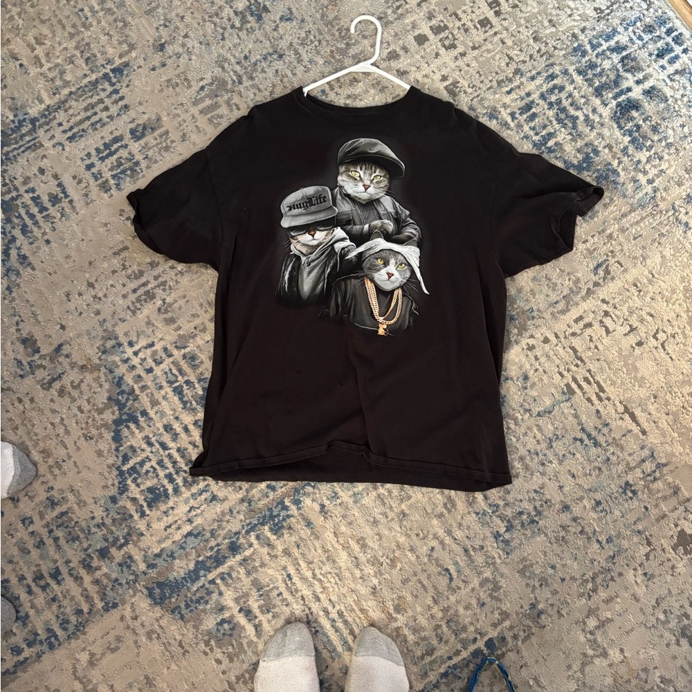 Black Graphic Kids T-Shirt